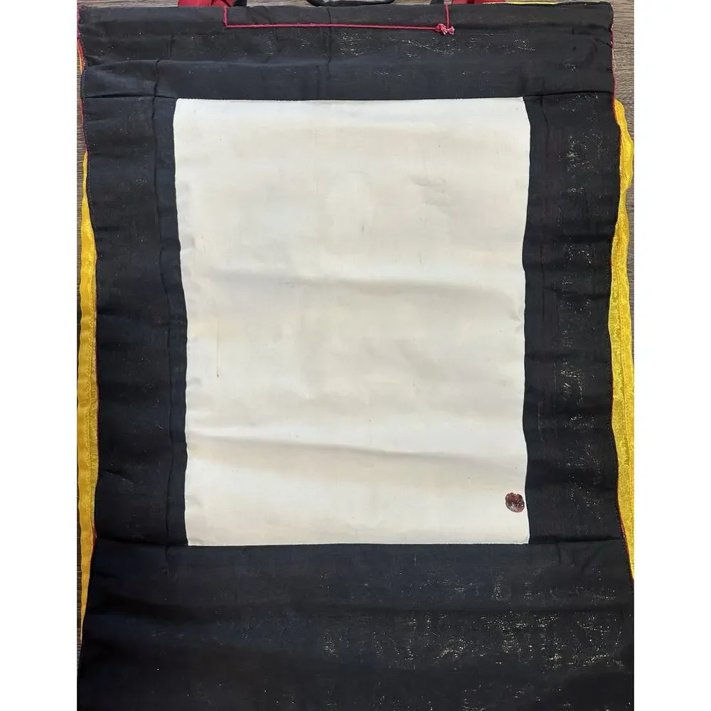 Tibetan Thangka Paintings Nepal Set of 2 Vairocana Buddha & White Tara 25.5x16.5 - Picture 10 of 10